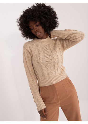 Béžovo hnedý pulóver