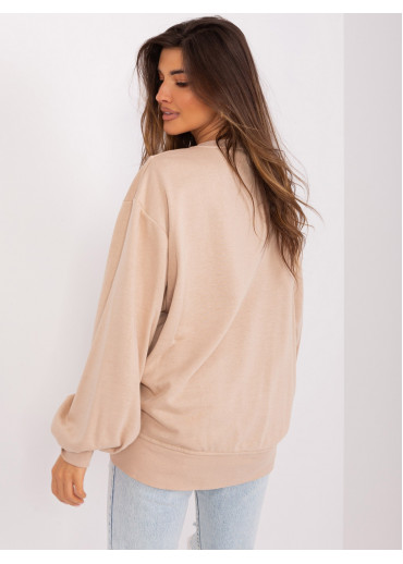 Béžovo hnedá basic mikina