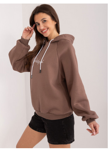 Hnedá mikina s kapucňou