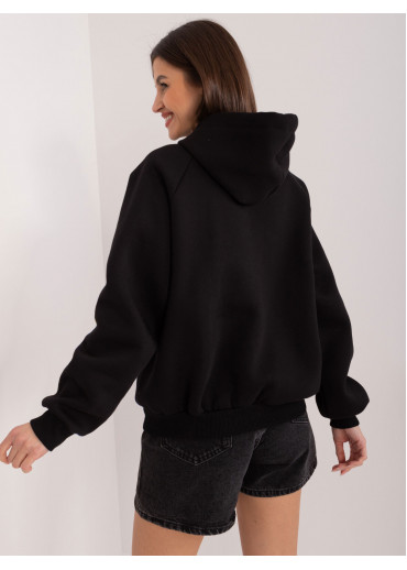 Čierna mikina s kapucňou