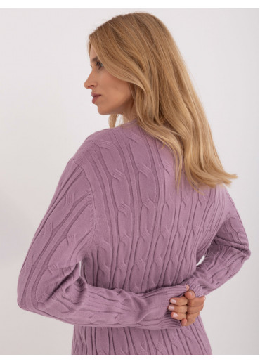 Fialový dámsky predĺžený sveter