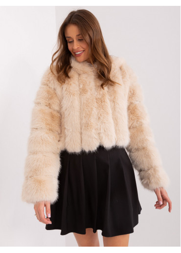 Béžovo hnedá chlpatá bunda