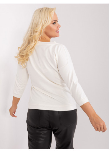 Smotanovo biele tričko s 3/4 rukávom