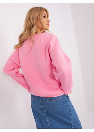 Ružová mikina s nápisom
