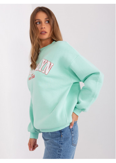 Svetlozelená basic mikina