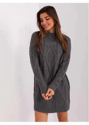 Tmavosivý predĺžený sveter