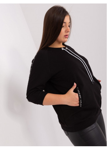 Čierne tričko s 3/4 rukávom