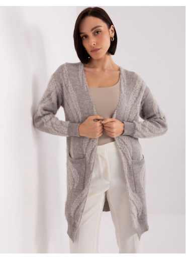 Sivý kardigán
