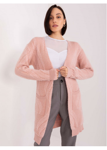 Púdrovo ružový kardigán