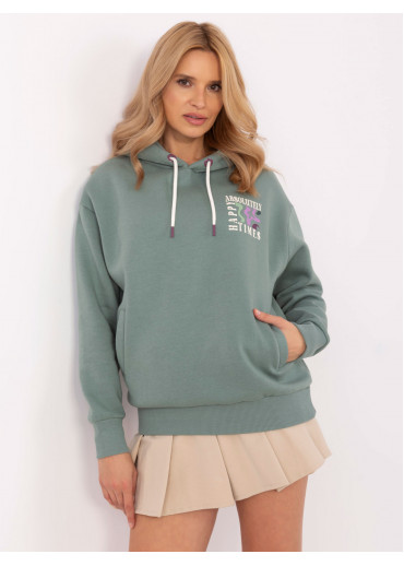 Svetlozelená mikina s kapucňou