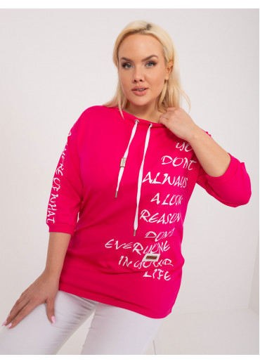 Fuchsiovo ružové tričko s potlačou