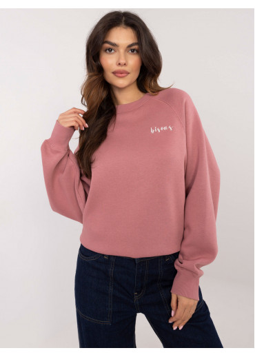 Tmavopúdrovo ružová elegantná mikina