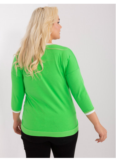 Zelené tričko s 3/4 rukávom