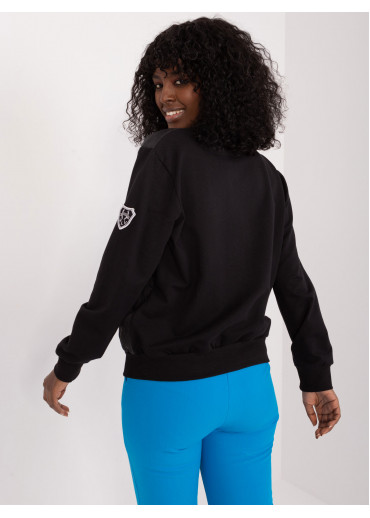 Čierna mikina na zips