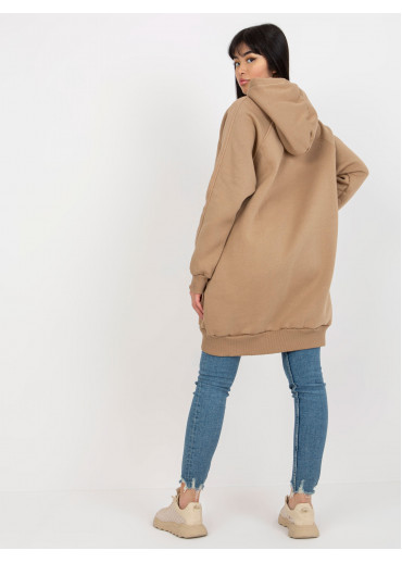 Béžovo hnedá mikina s kapucňou