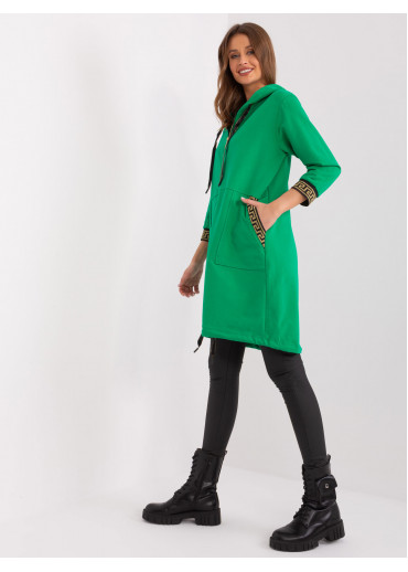 Zelená dlhá mikina