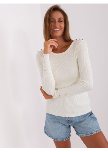 Smotanovo biele tričko s dlhým rukávom