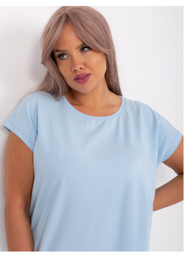Svetlomodré predĺžené tričko