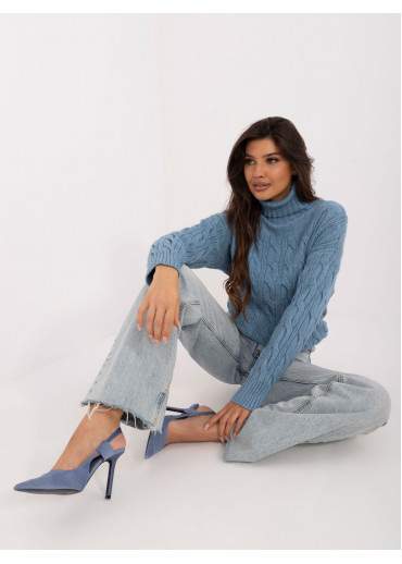 Nebesky modrý dámsky rolák