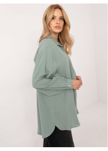 Svetlozelená voľná košeľa
