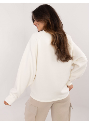 Smotanovo biela elegantná mikina