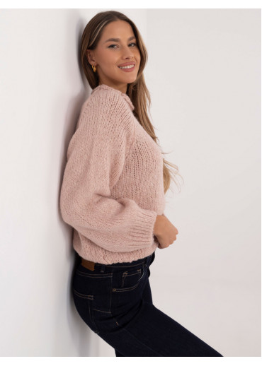 Púdrovo ružový sveter