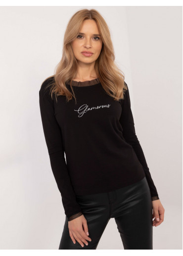 Čierne tričko s dlhým rukávom