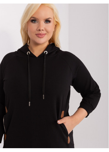 Čierna mikina s kapucňou