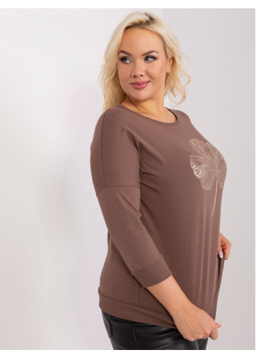 Hnedé tričko s potlačou