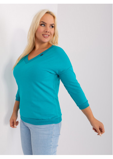 Mätovo zelené tričko s 3/4 rukávom