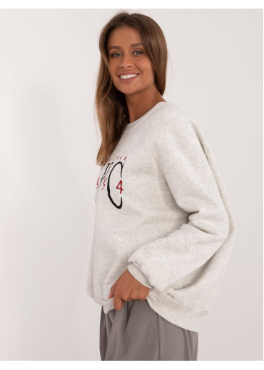 Svetlosivá dámska oversize mikina