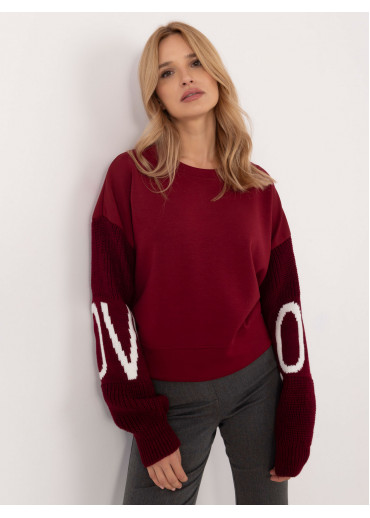 Bordovo červený dámsky sveter