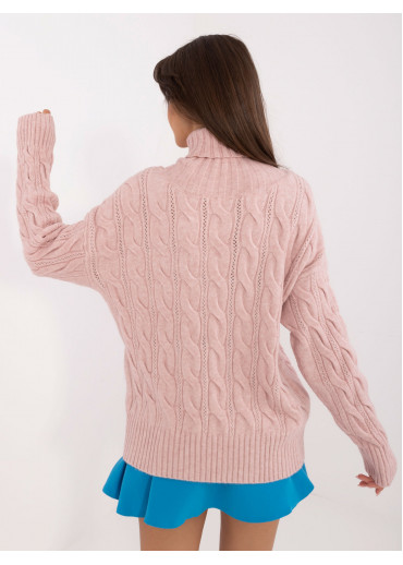 Púdrovo ružový dámsky rolák