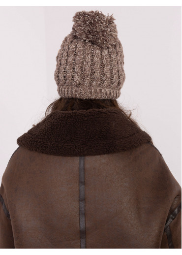 Béžovo hnedá dámska čiapka