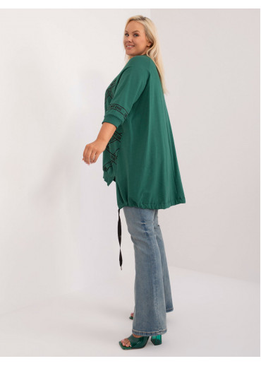 Tmavozelená dámska tunika