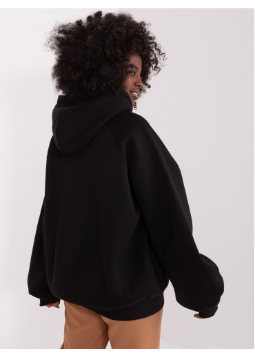 Čierna mikina s kapucňou