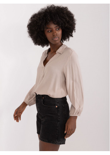 Béžovo hnedá dámska blúzka