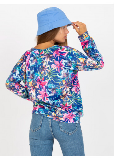 Modré vzorované tričko