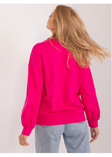 Fuchsiovo ružová kvetovaná mikina