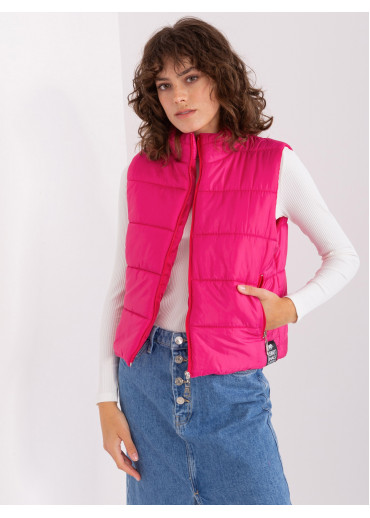 Fuchsiovo ružová bunda bez rukávov