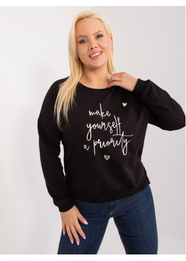Čierne dámske tričko s dlhým rukávom