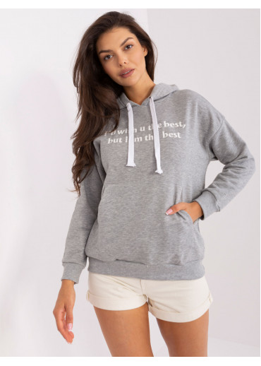 Sivá mikina s kapucňou