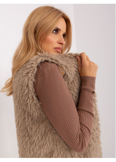 Béžovo hnedá vesta