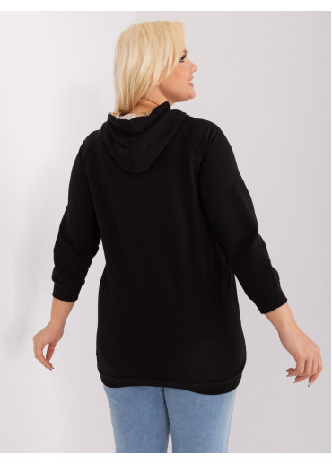 Čierna mikina s kapucňou