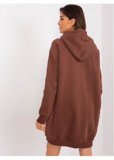 Hnedá predĺžená mikina