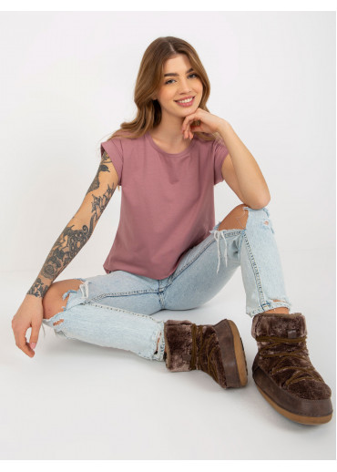 Tmavopúdrovo ružové tričko