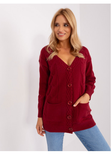 Bordovo červený sveter