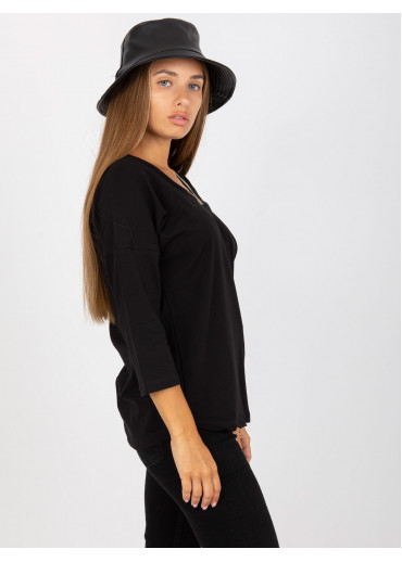 Čierne tričko s 3/4 rukávom