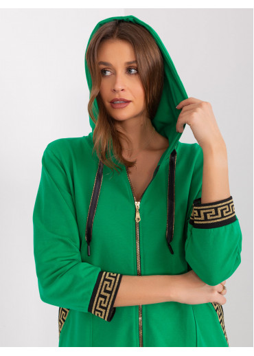 Zelená dlhá mikina