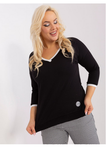 Čierne tričko s 3/4 rukávom